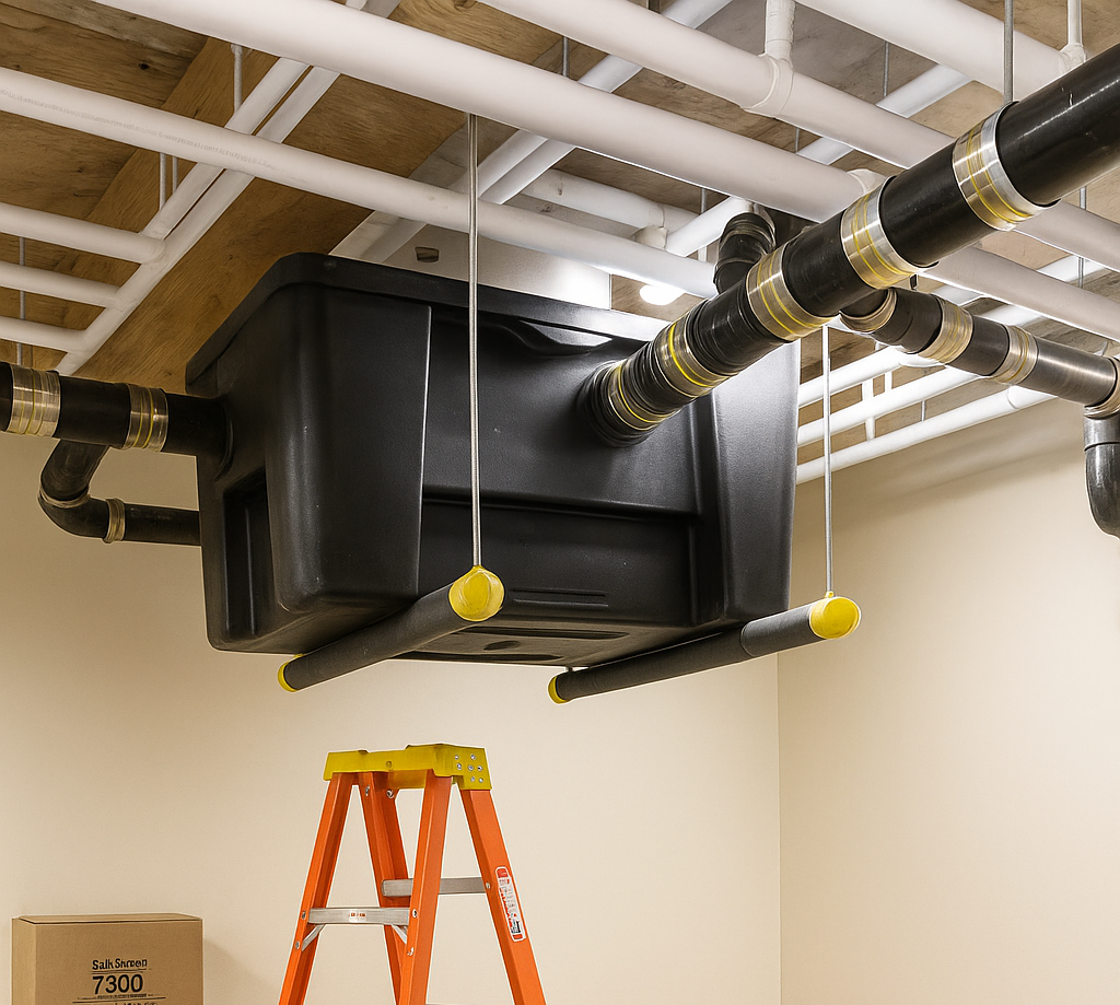 Interior grease trap cleaning